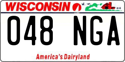 WI license plate 048NGA