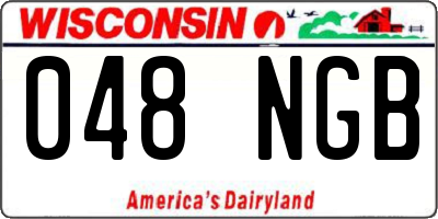 WI license plate 048NGB