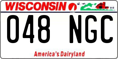 WI license plate 048NGC