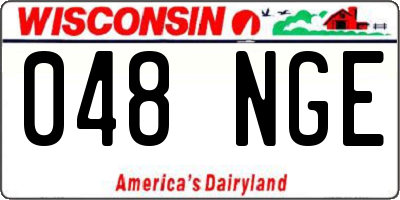 WI license plate 048NGE