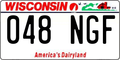 WI license plate 048NGF