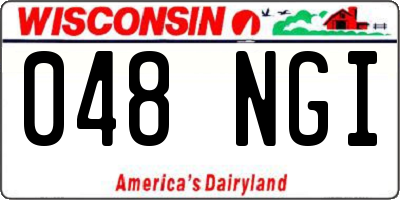 WI license plate 048NGI