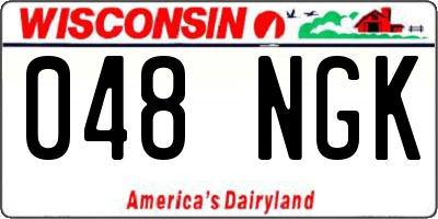 WI license plate 048NGK