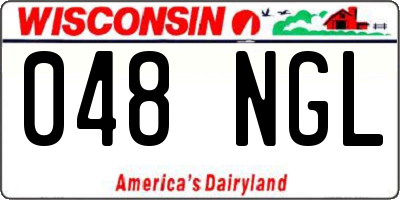 WI license plate 048NGL