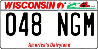 WI license plate 048NGM