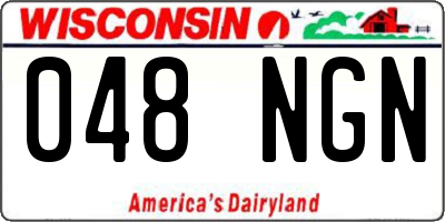 WI license plate 048NGN