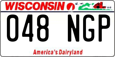 WI license plate 048NGP