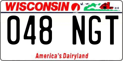 WI license plate 048NGT