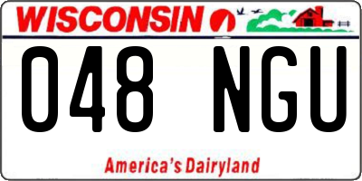 WI license plate 048NGU