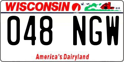 WI license plate 048NGW