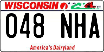 WI license plate 048NHA