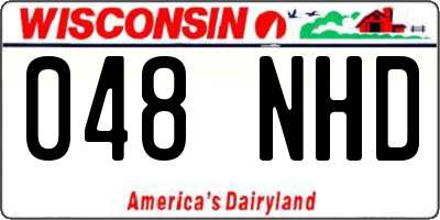 WI license plate 048NHD