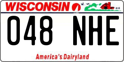 WI license plate 048NHE