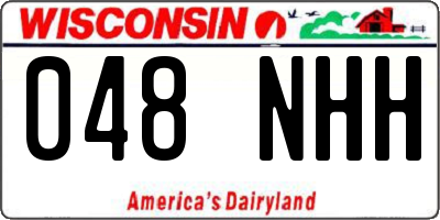 WI license plate 048NHH