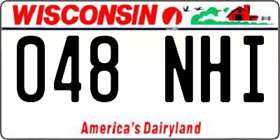 WI license plate 048NHI
