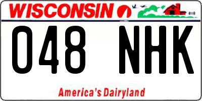 WI license plate 048NHK