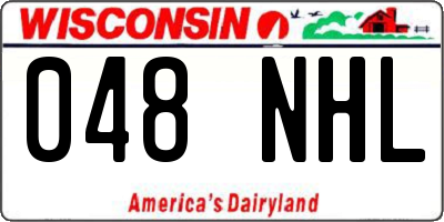 WI license plate 048NHL
