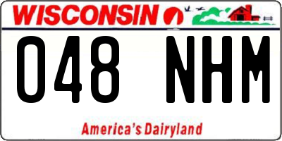 WI license plate 048NHM
