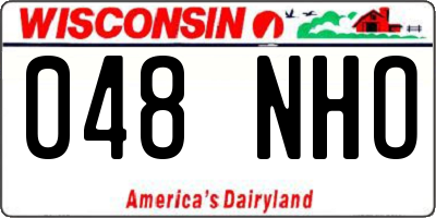 WI license plate 048NHO