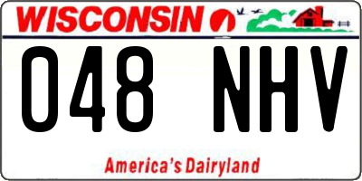 WI license plate 048NHV