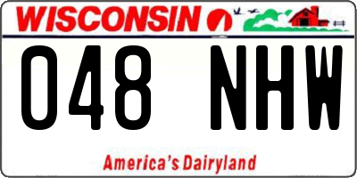 WI license plate 048NHW