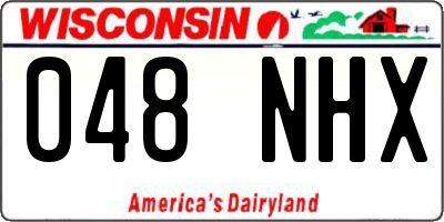 WI license plate 048NHX