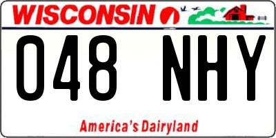 WI license plate 048NHY