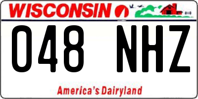 WI license plate 048NHZ