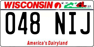 WI license plate 048NIJ