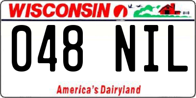 WI license plate 048NIL