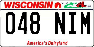WI license plate 048NIM