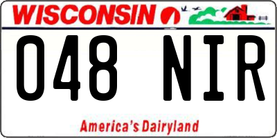 WI license plate 048NIR