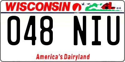 WI license plate 048NIU
