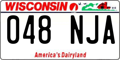 WI license plate 048NJA