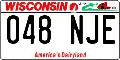 WI license plate 048NJE