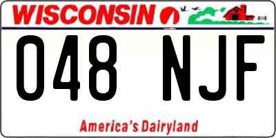 WI license plate 048NJF