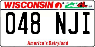 WI license plate 048NJI