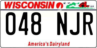 WI license plate 048NJR