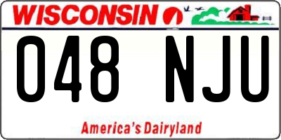 WI license plate 048NJU