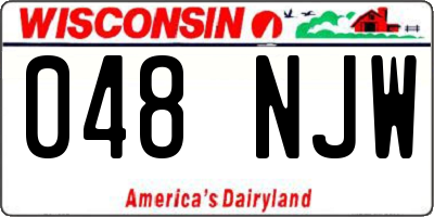WI license plate 048NJW
