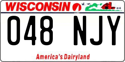 WI license plate 048NJY