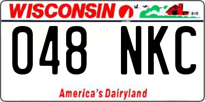 WI license plate 048NKC