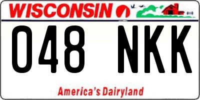 WI license plate 048NKK