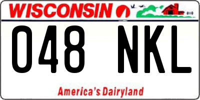 WI license plate 048NKL