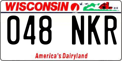 WI license plate 048NKR