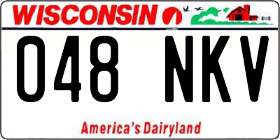 WI license plate 048NKV