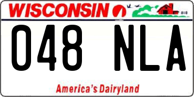 WI license plate 048NLA