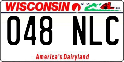 WI license plate 048NLC