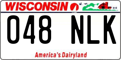 WI license plate 048NLK