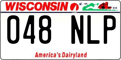 WI license plate 048NLP